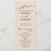 Programme Typographie simple, Crème élégante (Devant)