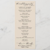 Programme Typographie simple, Crème élégante (Dos)