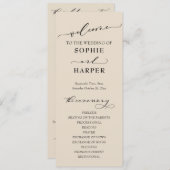 Programme Typographie simple, Crème élégante (Devant / Derrière)