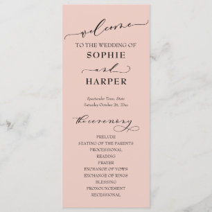 Programme Typographie simple, Élégant rose pâle