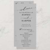 Programme Typographie simple, Élégant script gris (Devant / Derrière)