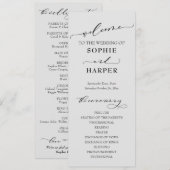 Programme Typographie simple, gris clair élégant (Devant / Derrière)