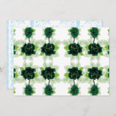 Programme un bouquet de fleurs vertes sur un arrière - plan  (Devant / Derrière)