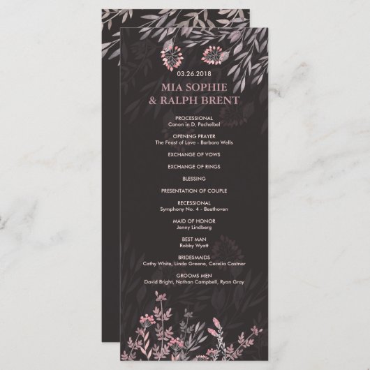 Programme Un Mariage de rêve pour une nuit d'été (Devant / Derrière)