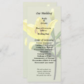 Programme Une Lys Jaune (Devant / Derrière)