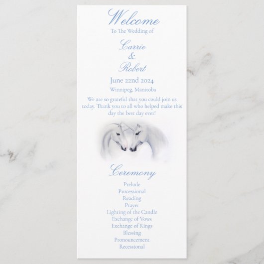 Programme Unicornes blanches Aimer Couple (Devant)