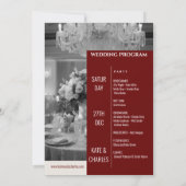 Programme unique personnalisé de mariage de style  (Dos)