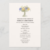 Programme Urne florale de mariage romantique toscan (Devant)