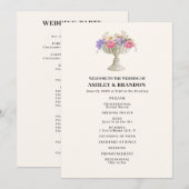 Programme Urne florale de mariage romantique toscan (Devant / Derrière)