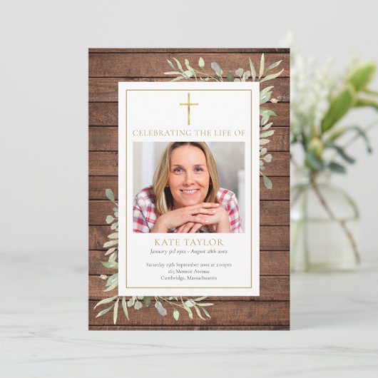 Programme Verdure Rustique Funérailles chrétiennes Ordre du  (Debout devant)