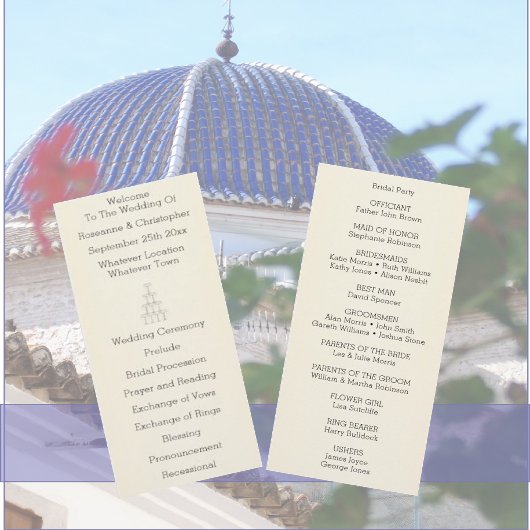 Programme Verres à Champagne Mariage Simple