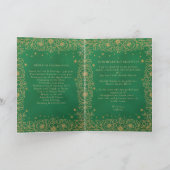Programme Vert émeraude Or floral Quinceañera  (Intérieur)