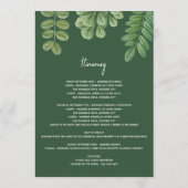 Programme Vert Émeraude Vert Mariage Itinéraire (Dos)