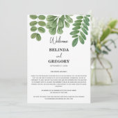 Programme Vert Émeraude Vert Mariage Itinéraire (Debout devant)