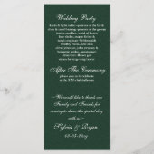 Programme vert Silver Snowflakes durée du mariage (Dos)