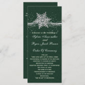 Programme vert Silver Snowflakes durée du mariage (Devant / Derrière)