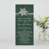 Programme vert Silver Snowflakes durée du mariage (Debout devant)