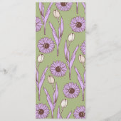 Programme Vert violet rétro Y2K Funky Hippie Flower Motif (Dos)