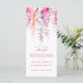 Programme Vignes mariages en cascade aquarelle corail rouge (Debout devant)