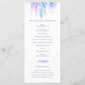Programme Vignes mariages en cascade aquarelle violet bleu (Dos)