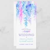 Programme Vignes mariages en cascade aquarelle violet bleu (Devant / Derrière)