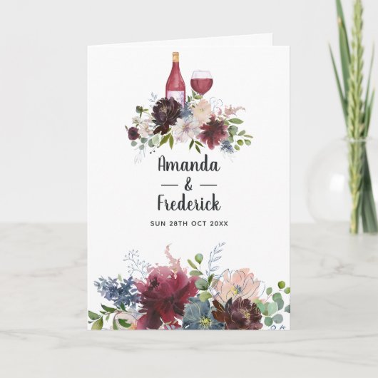 Programme Vins de Bourgogne et Blush Thème Floral (Devant)