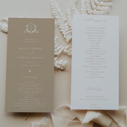 Programme Vins intemporels Monogramme Crest Beige