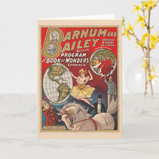 Programme vintage Barnum Et Bailey (Fleur jaune)