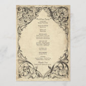 Programme Vintage Bat Until Death Black Parchment Wedding (Dos)