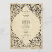 Programme Vintage Bat Until Death Black Parchment Wedding (Dos)