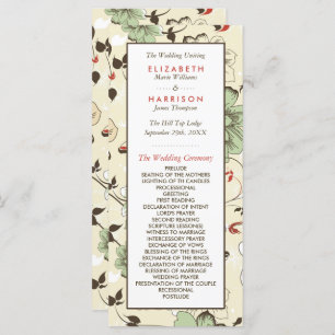 Programme Vintage Chic Floral Mariage