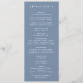 Programme Vintage de mariage de Monogramme (Dos)