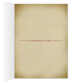 Programme vintage de mariage de rouleau de feuille (Intérieur (Droit))