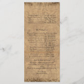 Programme vintage de mariage des épouses de Steamp (Dos)