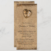 Programme vintage de mariage des épouses de Steamp (Devant / Derrière)