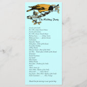 Programme vintage de mariage d'oiseaux (Dos)