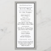 Programme vintage de mariage d'oiseaux cardiaques (Dos)