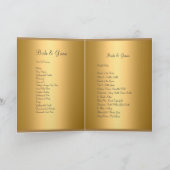 Programme vintage de mariage Gold (Intérieur)