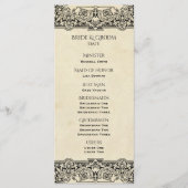 Programme vintage de mariage organisé (Devant)