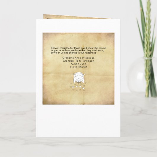 Programme vintage de mariage style journal (Dos)