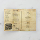 Programme vintage de mariage style journal (Intérieur)