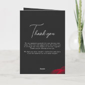 Programme Vintage écarlate rouge rose pétale mariage (Dos)