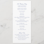 Programme Vintage Élégant Mariage de poitrine florale (Dos)