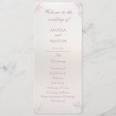 Programme Vintage Elegant Pearl Romance Mariage (Devant)