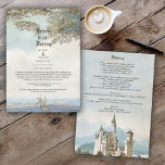Programme Vintage Fairytale Castle Rustic Mariage Itinéraire<br><div class="desc">Un beau château de conte de fées au milieu d'une forêt rustique. Un design mariage unique qui utilise des aquarelles vintages illustrant des décors de contes de fées. Un design mariage "une fois de temps" et "heureux toujours après" de style conte, idéal pour un thème prince et princesse mariage. L'élégante...</div>