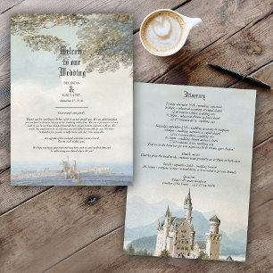 Programme Vintage Fairytale Castle Rustic Mariage Itinéraire