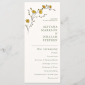 Programme Vintage Floral Rustique Mariage (Devant)