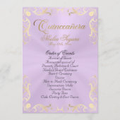 Programme Vintage Frame Quinceanera Program - Lavender/Gold (Devant)