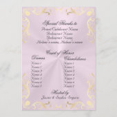 Programme Vintage Frame Quinceanera Program - Pink/Gold (Dos)