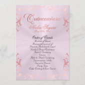 Programme Vintage Frame Quinceanera Program - Pink/Rose Gold (Devant)